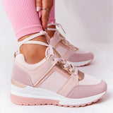 Damen Trendig Hohe Sneaker | Glanzend – Rosa