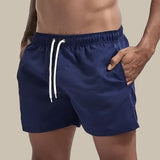Premium Herren Schwimmshorts schnelltrocknend und basic – Dunkelblau
