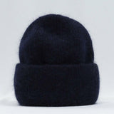 Damen und Herren Strick Mütze – Marineblau