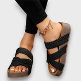 Olyssa –  Komfort Sandalen – Schwarz