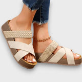 Olyssa –  Komfort Sandalen – Beige