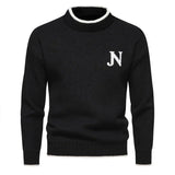 Thatcher - gestrickter Herrenpullover – Schwarz