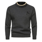 Thatcher - gestrickter Herrenpullover – Grau
