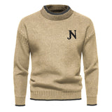 Thatcher - gestrickter Herrenpullover – Beige
