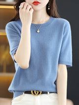 Pullover aus Merinowolle für Damen | Ideal für alle Jahreszeiten – Hellblau