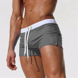 Niklas | Herren Kurze Slim Fit Badeshorts – Grau