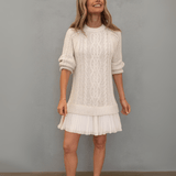 Noa | Damen Strickkleid Kaschmir Komfort Elegant Warm – Aprikose (Fast ausverkauft)