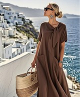 Felecia - Stilvolles Kleid – Braun