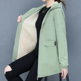Kaleia – lässige kapuzenjacke für damen – Grün