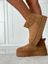 Rhea – dicke winterstiefel für damen – Braun