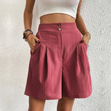 Halia - hoch taillierte Shorts mit Soft-Touch – Pink