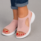 Mila - Keilsohlen-Sandalen – Rosa