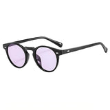 Unisex Zeitlos Rund Stil Sonnenbrille | Klassisch – Lila