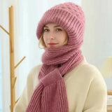 Velinda™ - Winddichte Mütze und Schal mit Weichem Futter – Rosa