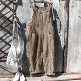 Vintage Gestreift Weiter Overall Für Damen | Ideal für den Sommer – Orange