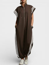 Shelena – Eleganter Urbaner Overall – Kaffee