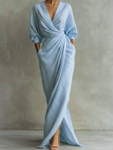 Avalonni | Schickes Eleganzkleid – Hellblau