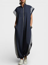 Shelena – Eleganter Urbaner Overall – Blau