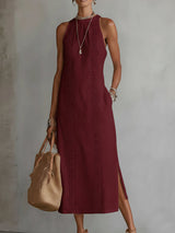JIMENA | MIDI-KLEID – Rot