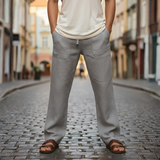 Orsino | Herren Weite Schlupfhose mit Kordelzug – Grau