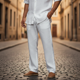 Orsino | Herren Weite Schlupfhose mit Kordelzug – Weiß