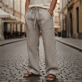 Orsino | Herren Weite Schlupfhose mit Kordelzug – Hellgrau
