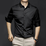 Elliot – Elegante Langarmshirts – Schwarz