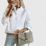 Ella | Langarm-Bluse – Weiß