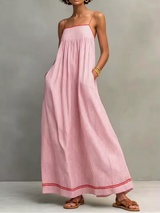Janne | Sommer-Maxikleid – Rosa