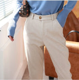 Elegante Bleistifthose aus Wolle – Creme