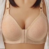 Baumwoll-BH mit Frontverschluß – Beige