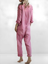 Alessia | Polo-Overall mit Taschen – Rosa