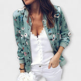 Kalira – Bomberjacke mit Blumenmuster – Grün