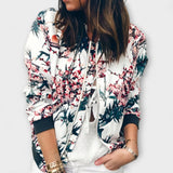 Kalira – Bomberjacke mit Blumenmuster – Weiß