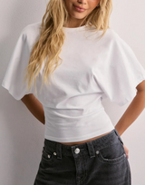 Damen Oversize T-Shirt mit weiten Ärmeln – Weiß