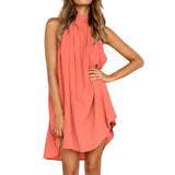 Mila - Elegantes halblanges Sommerkleid – Orange