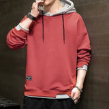 Maxence -  Klassischer Urbaner Hoodie – Rot