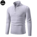 EDDY - Stilvoller Zip-Up Pullover für Herren – Grau