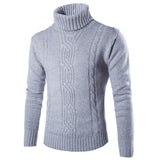 Bertrand – Warmer Strickpullover mit Rollkragen – Grau