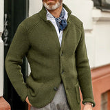 Benno- Eleganter Herren Cardigan – Grün