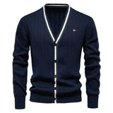 Sam - Elegante Strickjacken für Herren – Dunkelblau