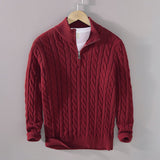 Herren-Pullover mit Rundhalsausschnitt - ACKLEY – Rot
