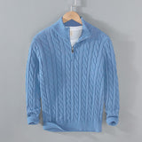 Herren-Pullover mit Rundhalsausschnitt - ACKLEY – Hellblau