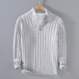 Herren-Pullover mit Rundhalsausschnitt - ACKLEY – Hellgrau