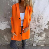 Natalie - Freizeitblazer mit Kapuze – Orange