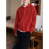 RAYDEN – DER SLIM-FIT-CARDIGAN IM STREETWEAR-LOOK FÜR MODERNE MÄNNER – Rot