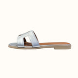 Benedikta™ Flache Sandalen für Frauen – Silver