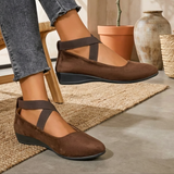 Rhea - Vintage-Slipper – Braun
