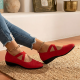 Rhea - Vintage-Slipper – Rot