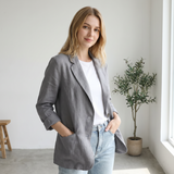 Juliette - Lässiger Leichter Blazer – Grau